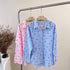 Cherry Print Collar Down Shirts